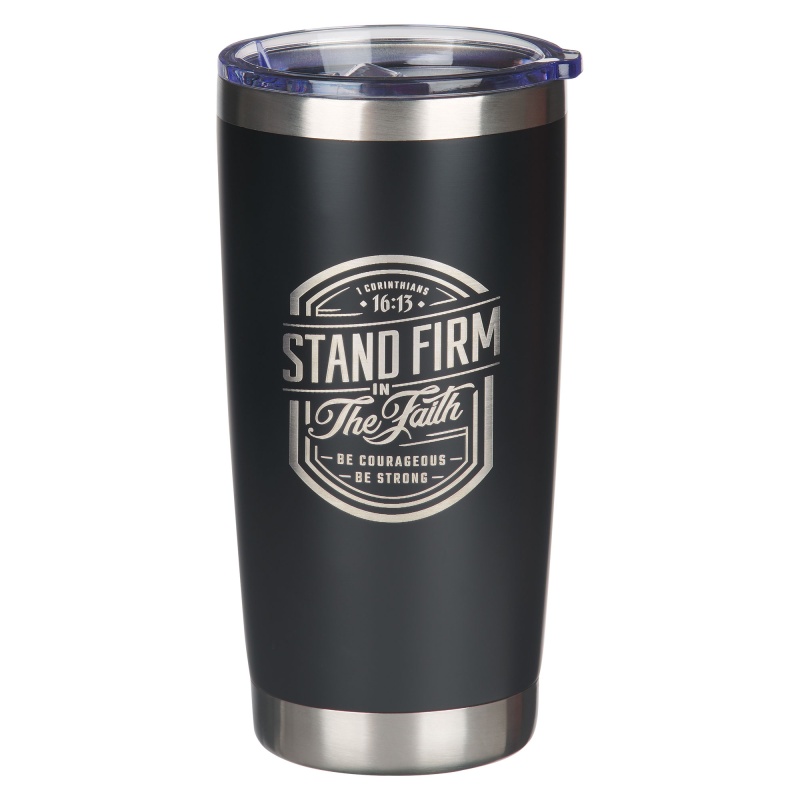 Tumbler Ss Black Stand Firm 1 Cor. 16:13