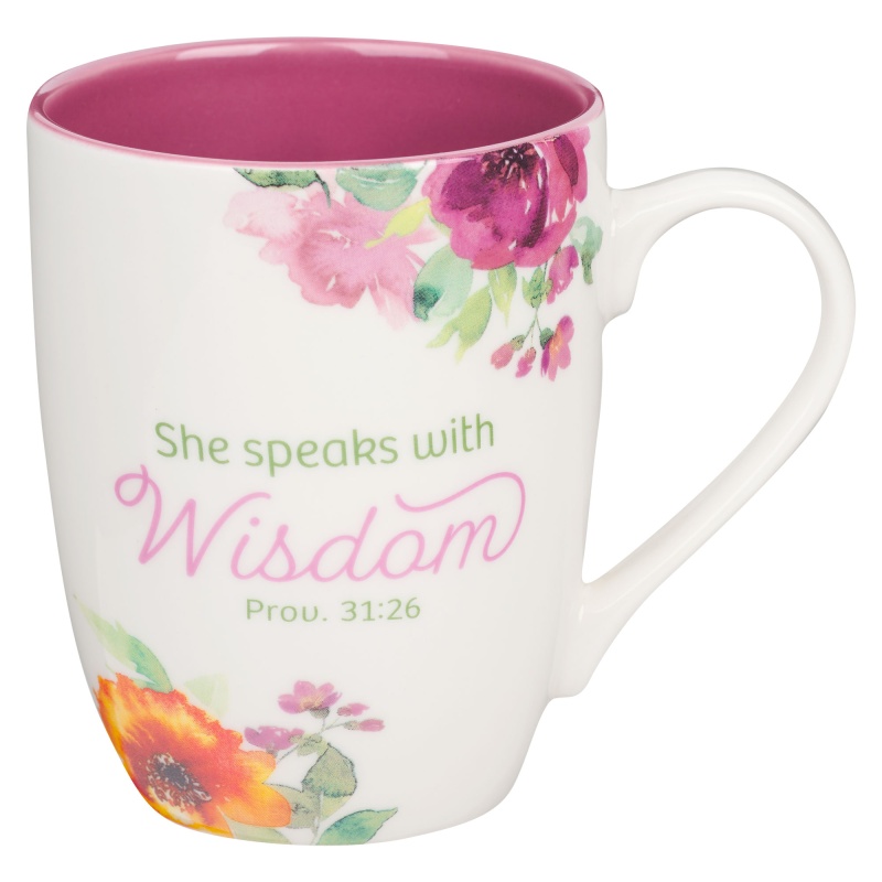 Mug Multi-Floral Speaks With Wisdom Prov. 31:26