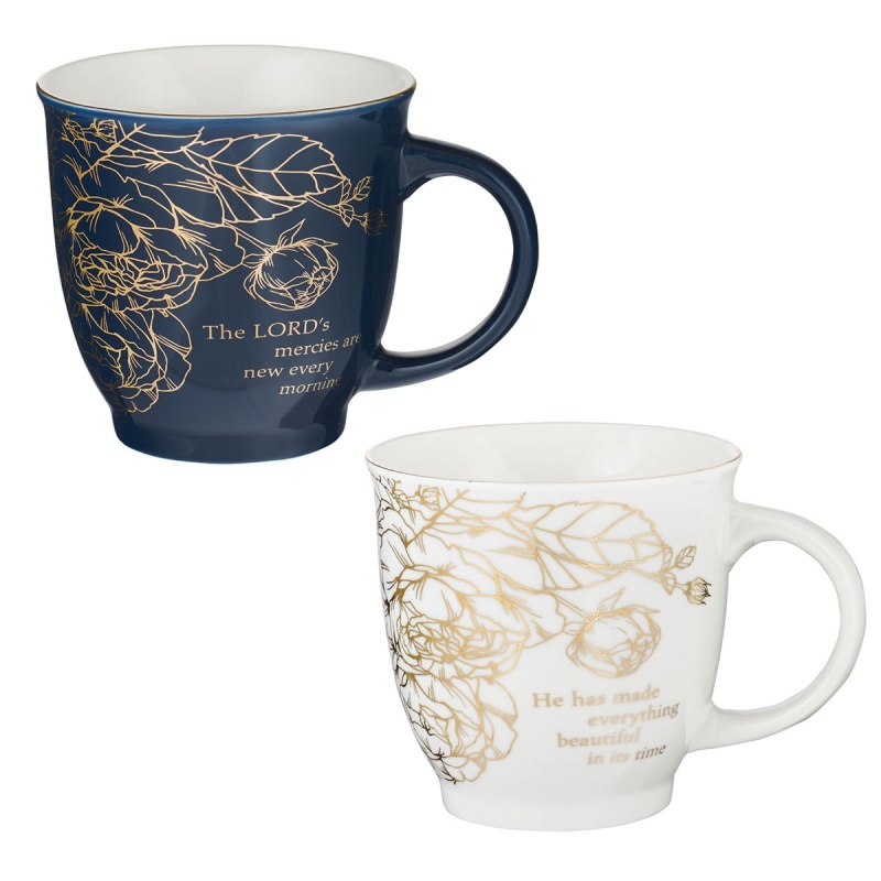 Mug Set 2Pc Floral The Lord