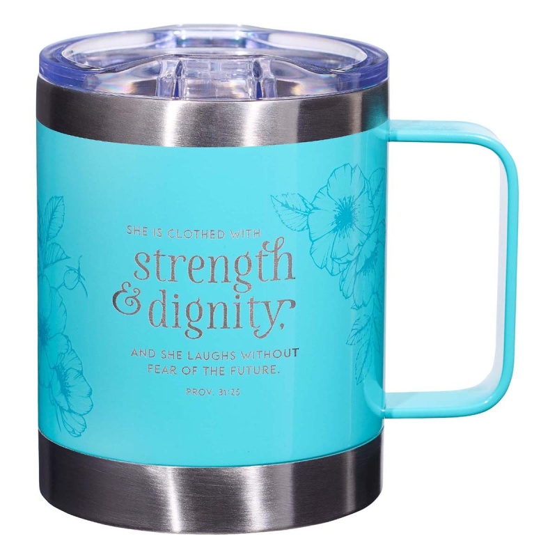 Strength & Dignity Teal Camp Mug