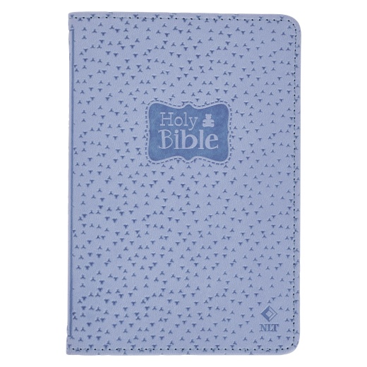Bible NLT Infant New Testament Faux Leather, Blue