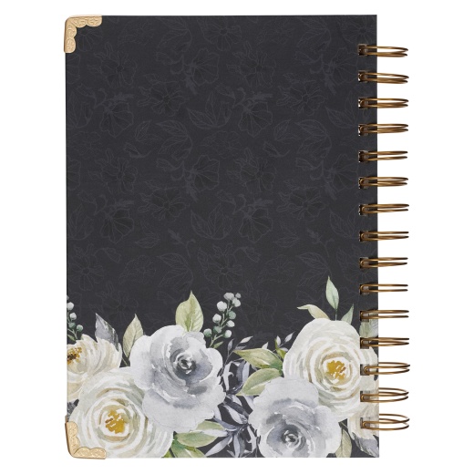 FLORAL DIARY WITH GOLD BINDER RINGS