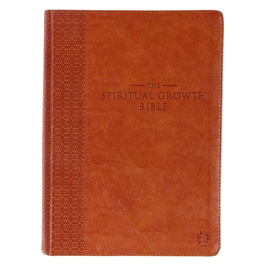 Nlt, The Spiritual Growth Bible Faux Leather, Saddle Tan