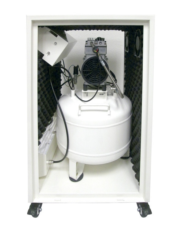 California Air Tools 1.0 Hp Ultra Quiet & Oil-Free with Sound Proof Cabinet 8010SPC & Auto Drain