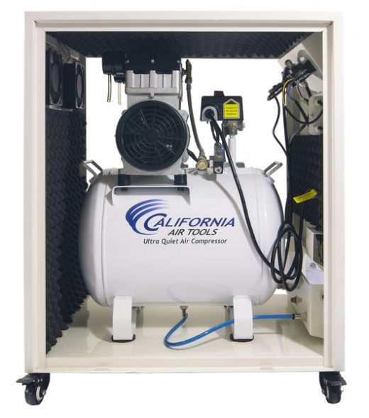 California Air Tools Ultra Quiet and Oil-Free 2.0 Hp Air Compressor in Sound Proof Cabinet 10020SPC