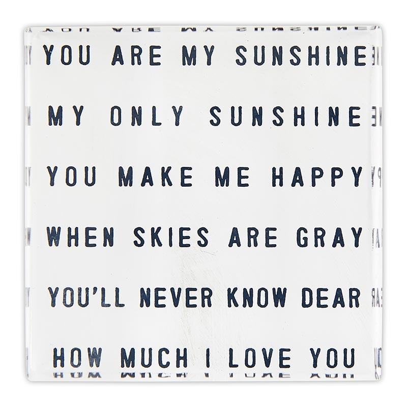 Face To Face Lucite Block - You Are My Sunshine