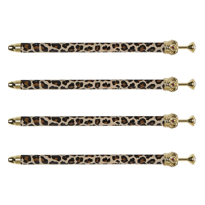 Rhinestone Crown Pens - Cheetah