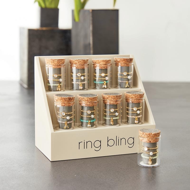 Ring Bling Stretch Ring Filled Display