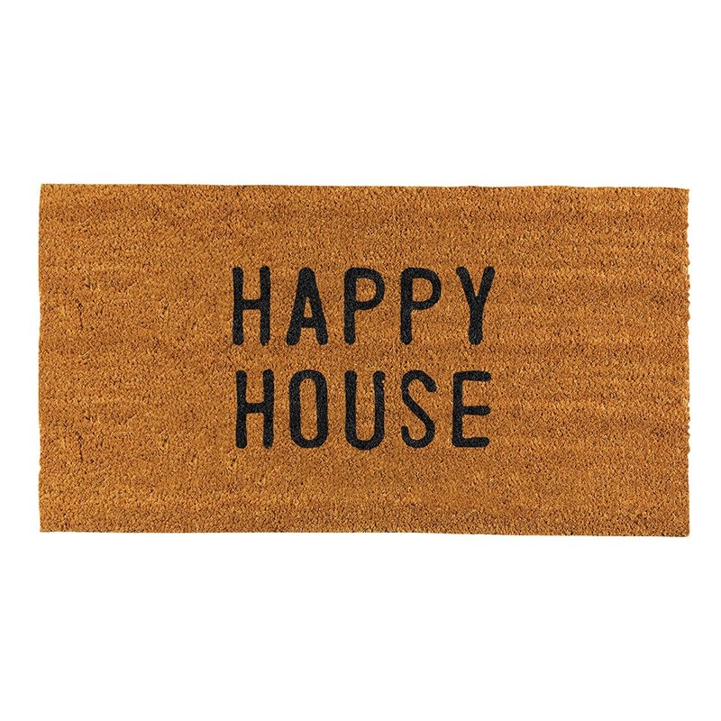 Face To Face Door Mat - Happy House