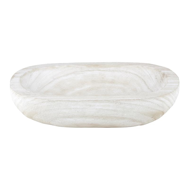 Paulownia Wood Bowl - White