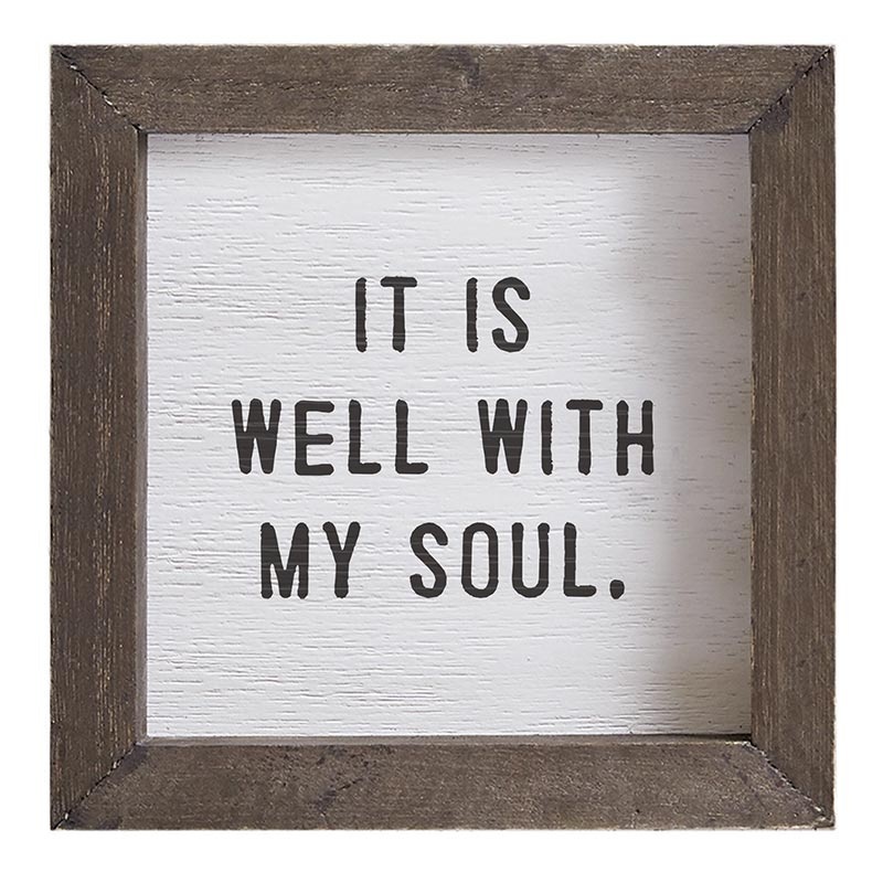 Face To Face Petite Word Board - It Is Well With My Soul