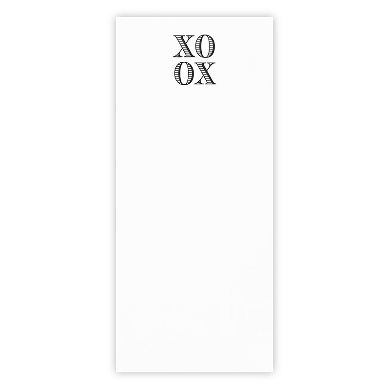 Notepaper In Acrylic Tray - Xoxo