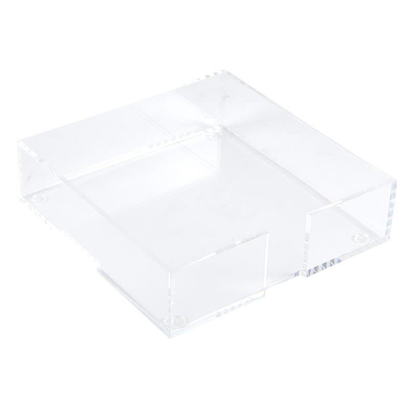 Square Notepaper In Acrylic Tray - Market Essentials
