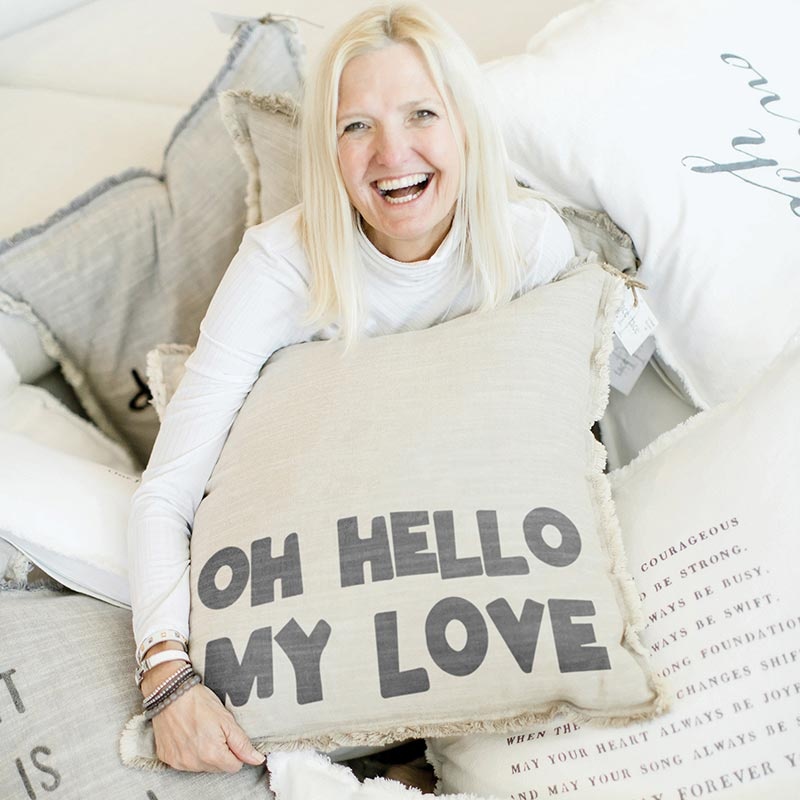Face To Face Euro Pillow - Oh Hello My Love
