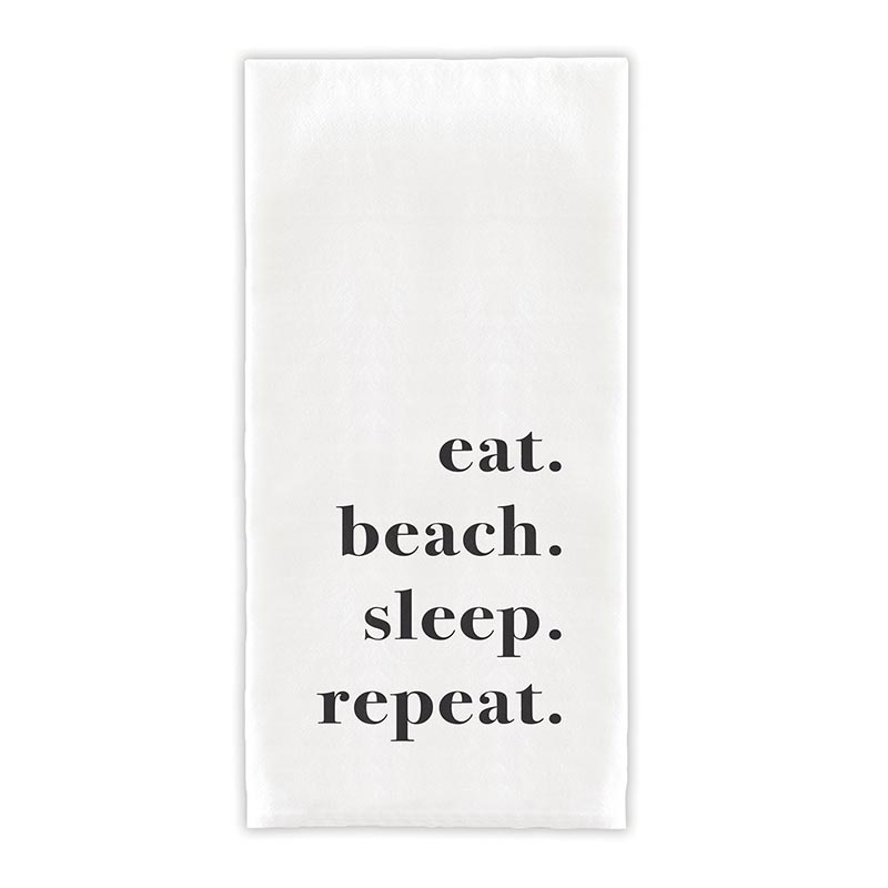 Face To Face Thirsty Boy Towel - Eat. Beach. Sleep. Repeat