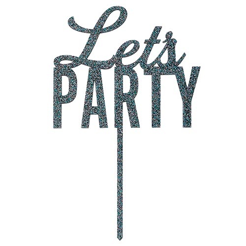 Acrylic Cake Topper - Let's Party