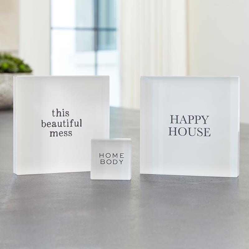 Face To Face Lucite Block - Homebody