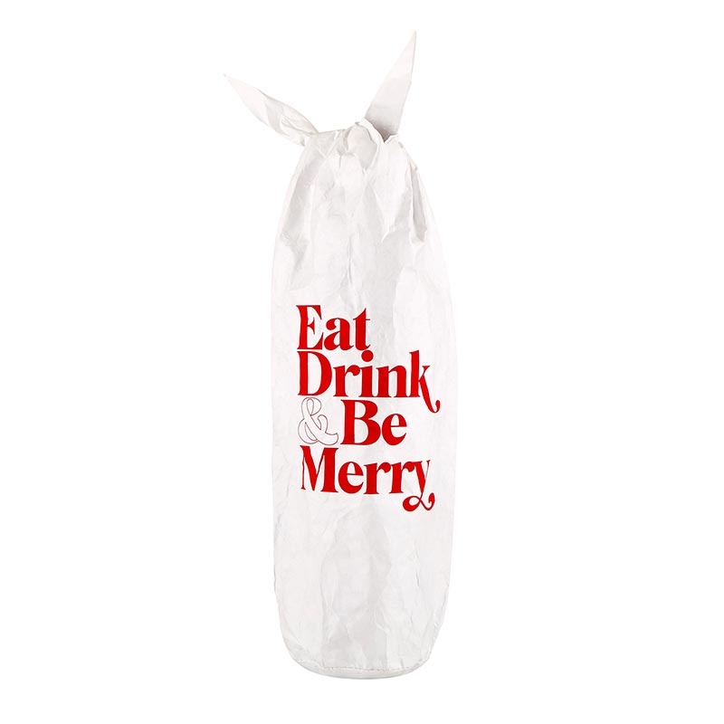 Face To Face Tyvek Wine Bag - Eat, Drink & Be Merry