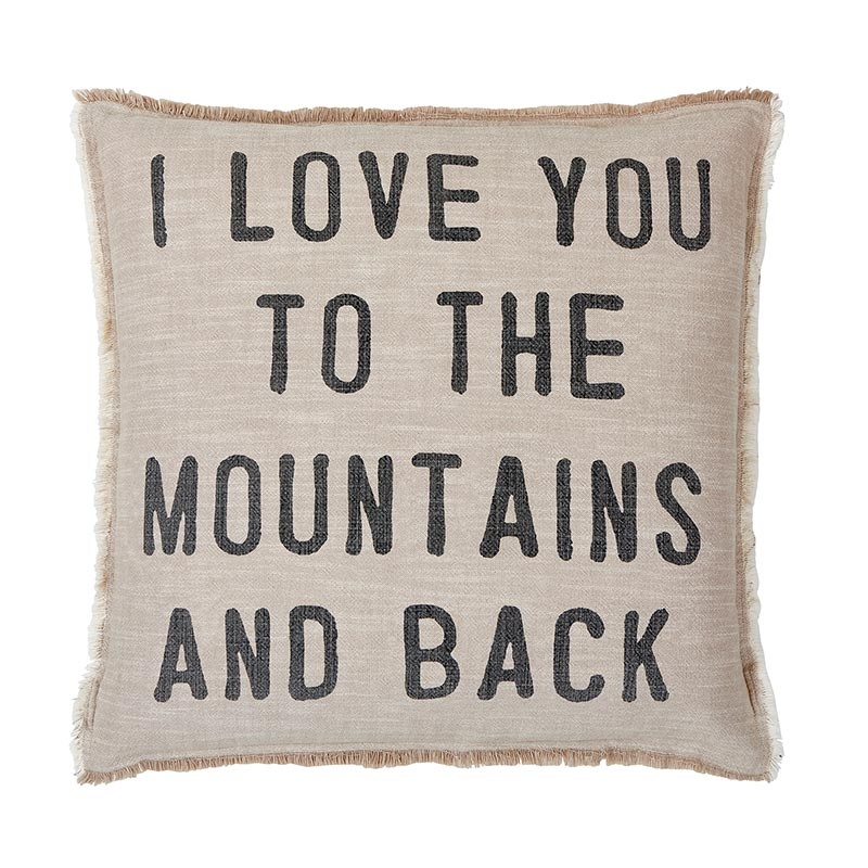 Face To Face Euro Pillow - I Love You To The Mountains And Back