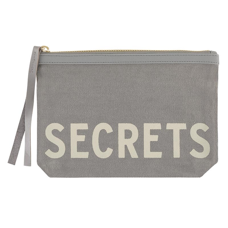 Grey Canvas Pouch - Secrets