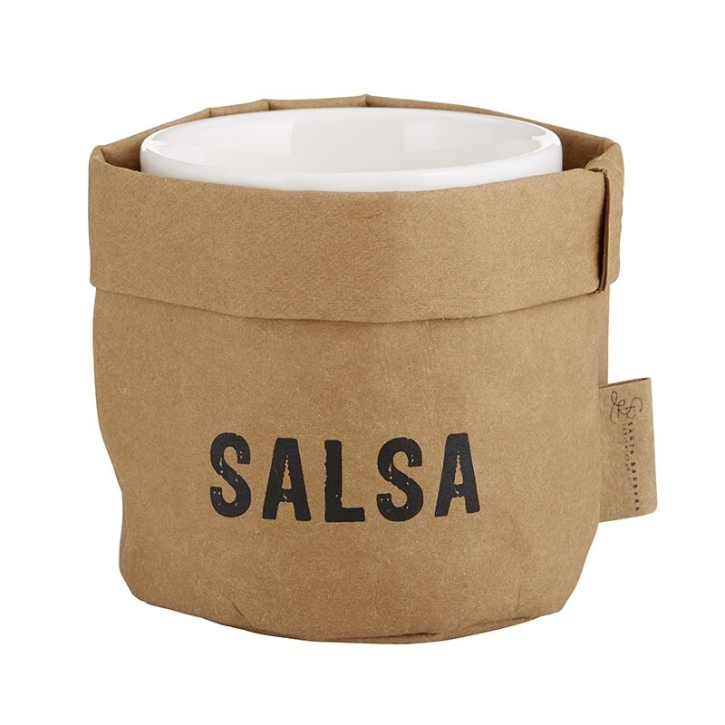Salsa Holder & Ceramic Dish Set - Medium