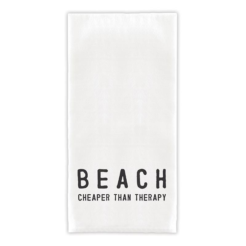 Face To Face Thirsty Boy Towel - Beach Is Cheaper Than Therapy