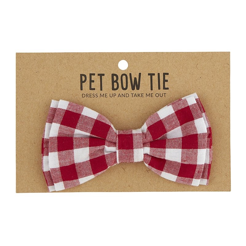 Pet Bow Ties - Red Buffalo Check