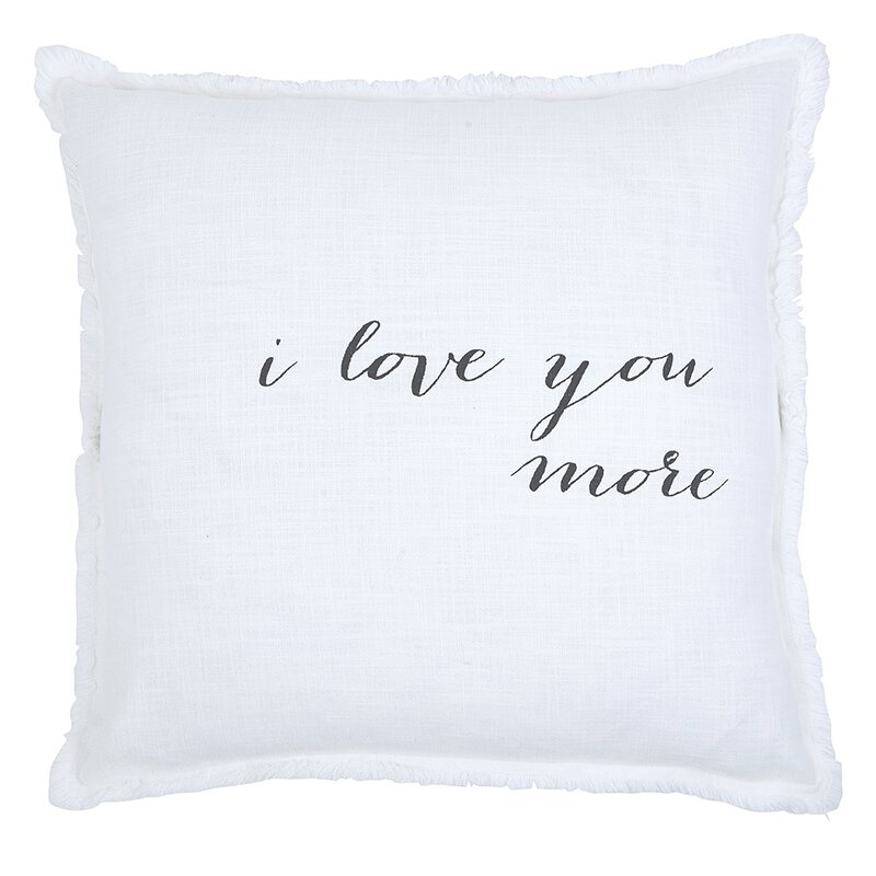 Face To Face Square Sofa Pillow - I Love You More