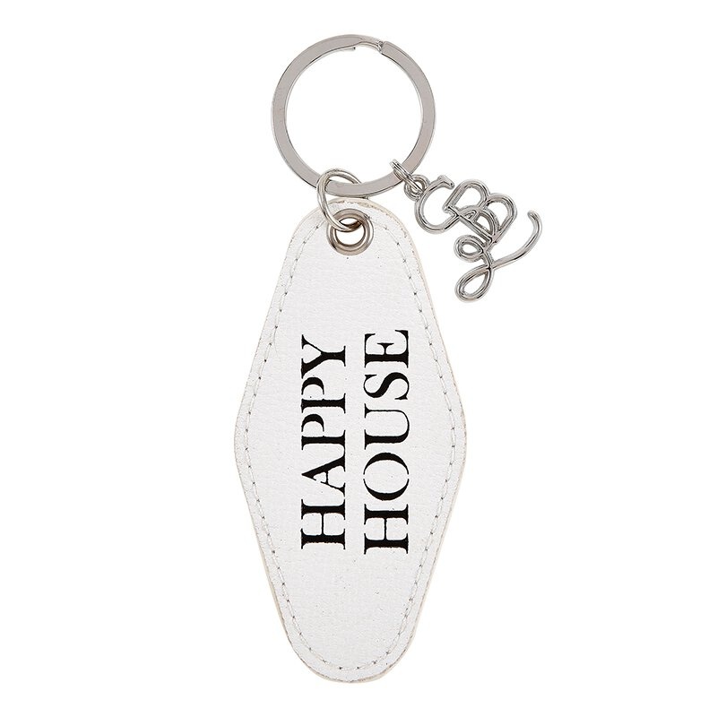 Face To Face Leather Motel Key Tag - Happy House