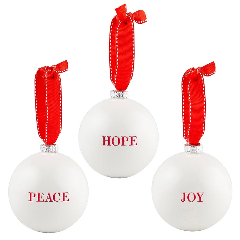 Face To Face Ornament Set - Joy/Peace/Hope