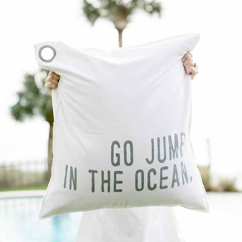 Face To Face Euro Pillow - Go Jump In The Ocean