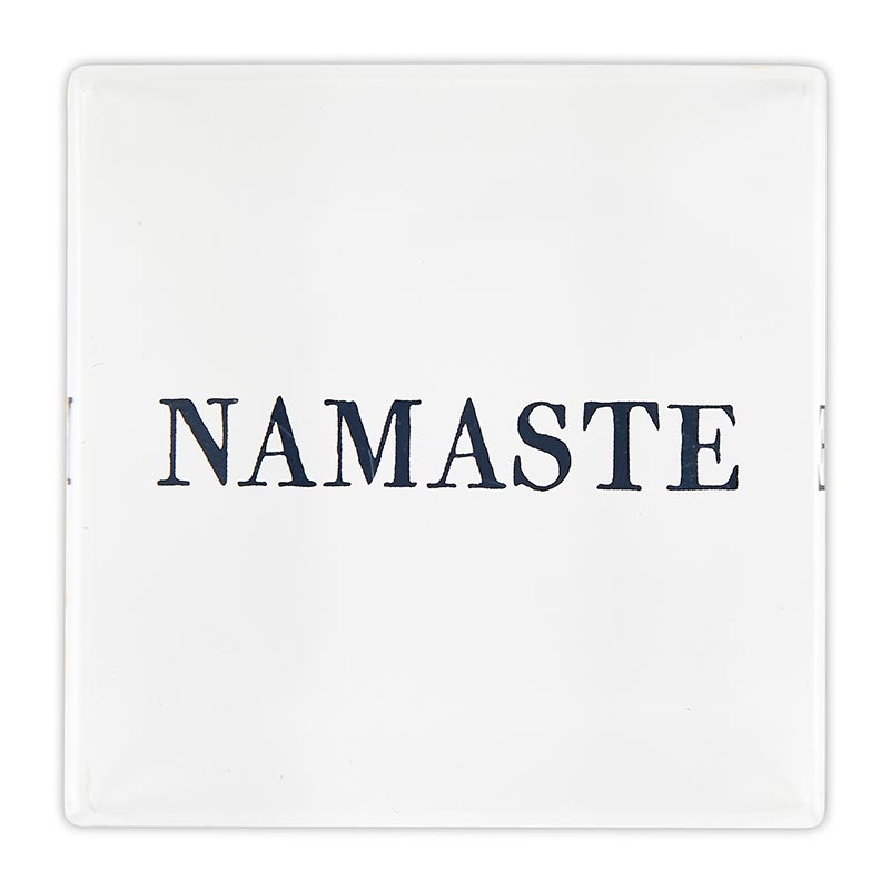 Face To Face Lucite Block - Namaste