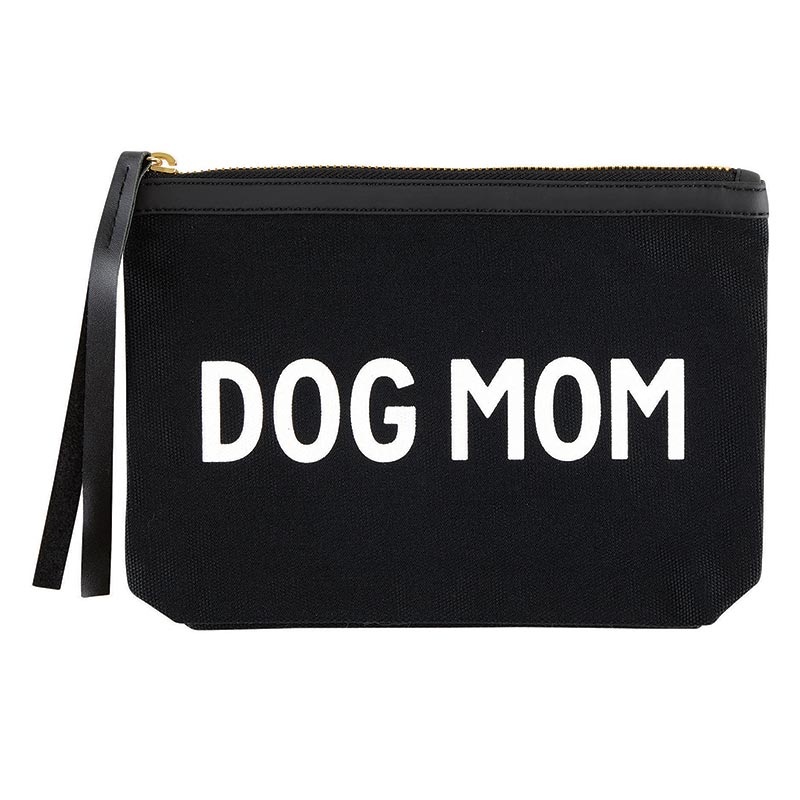 Black Canvas Pouch - Dog Mom