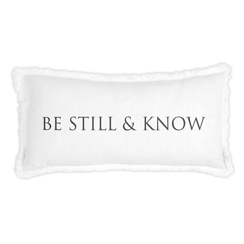 Face To Face Lumbar Pillow - Be Still & Know