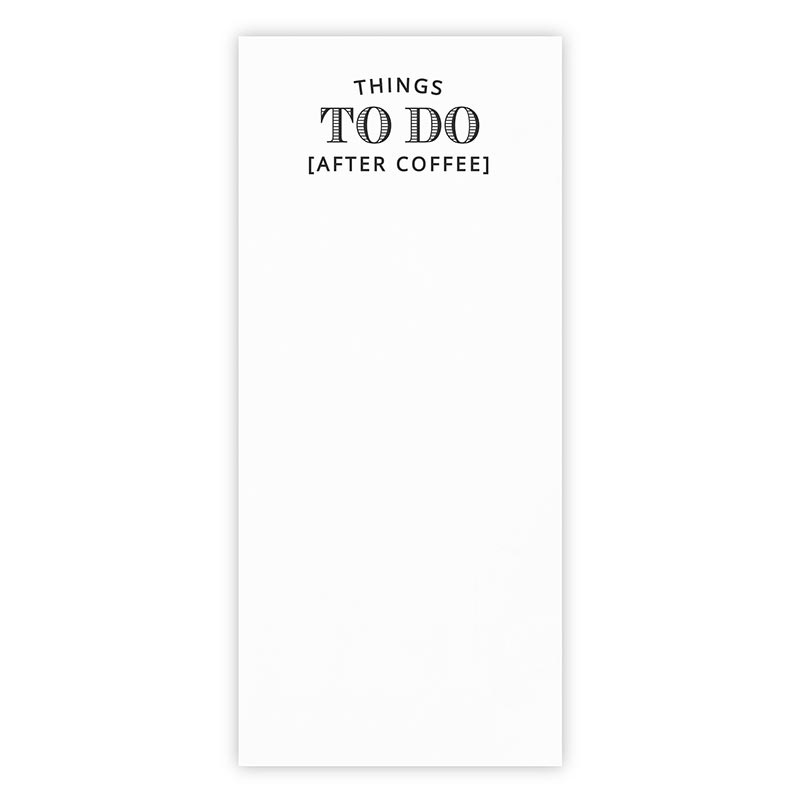 Notepaper In Acrylic Tray - Things To Do (After Coffee)