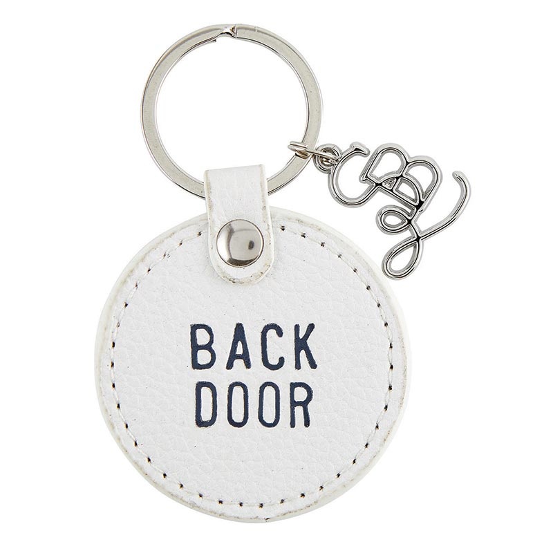 Face To Face Leather Key Tag - Back Door