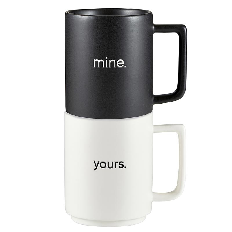 Matte Stackable Mug Set - Yours & Mine