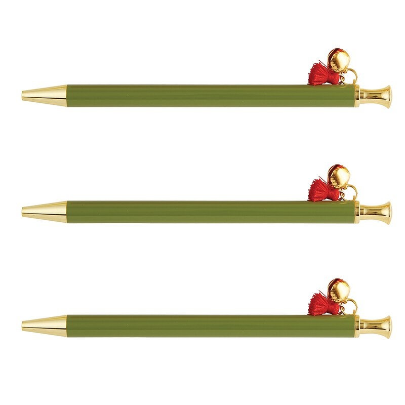 Holiday Tassel Pens - Green