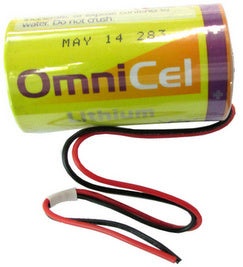 Omnicel Er34615, D Size, 3.6 Volt 19Ah Lithium Battery, With Wire Leads