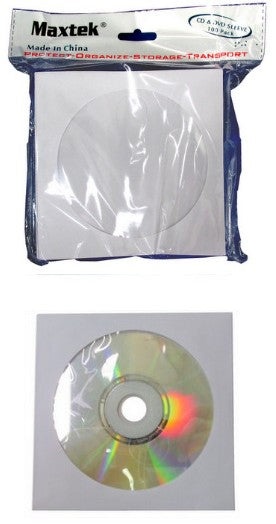 Cd And Dvd Sleeve, 100 Pack