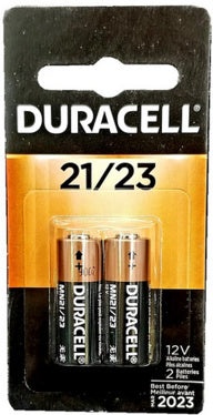Duracell 12 Volt Alkaline Alarm Remote Battery Mn21 / A23 2 Pack