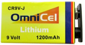 Omnicell 9 Volt, 1200Mah Lithium Battery