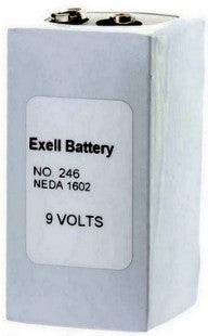 Exell Battery 246 9V, 1200Mah Alkaline (Neda 1602), Replaces Eveready Pp6