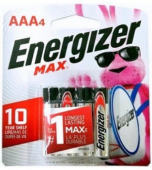 Energizer Alkaline E92 Aaa 4 Pack