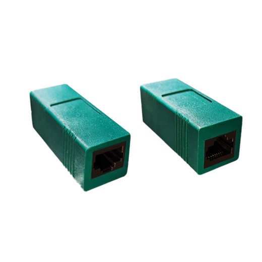 Green Cat6 Crossover Coupler RJ45 Female Unshielded