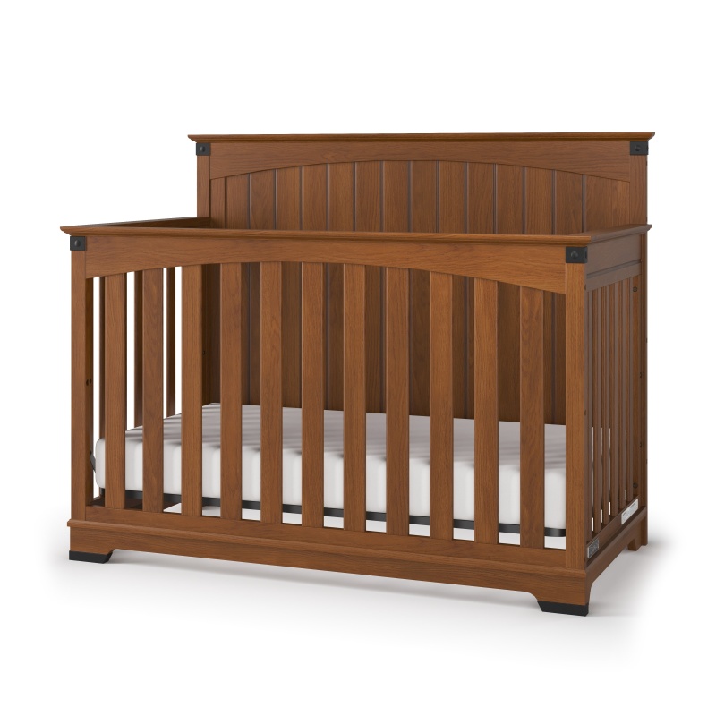 Redmond Full Panel 4-In-1 Convertible Crib, Coach Cherry