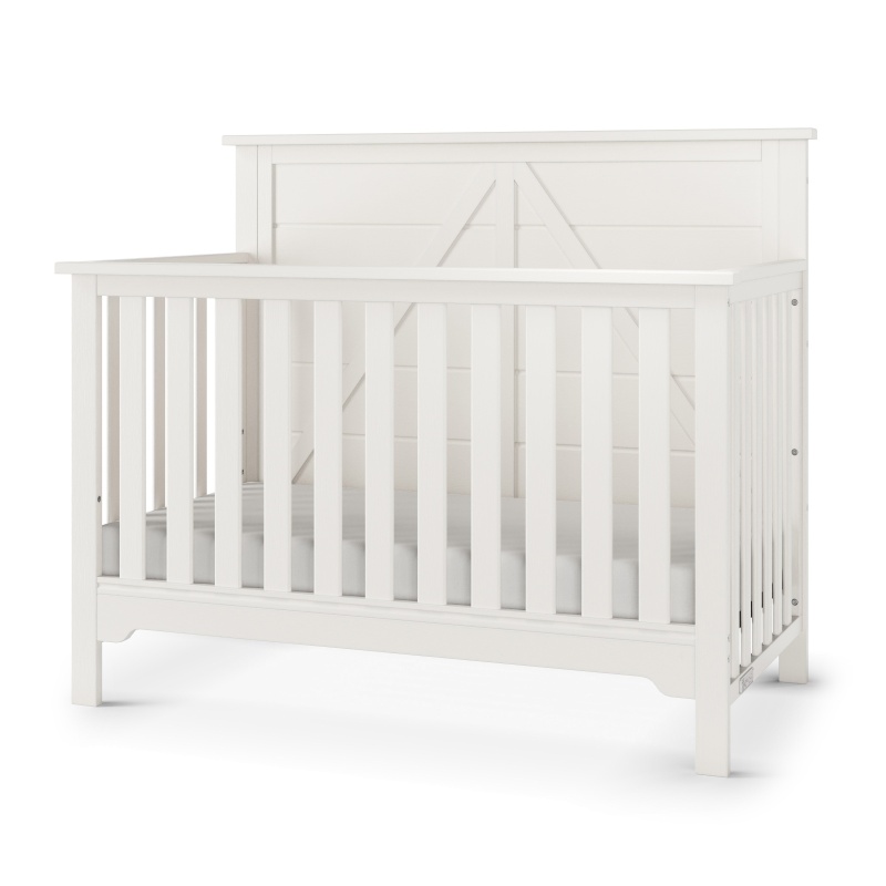 Woodland 4-In-1 Convertible Crib, Brushed Cotton