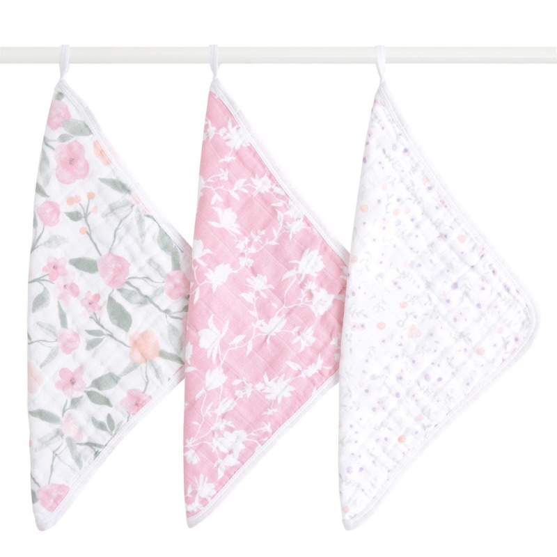 Boutique 100% Cotton Muslin Oversized Washcloths 3 Pack