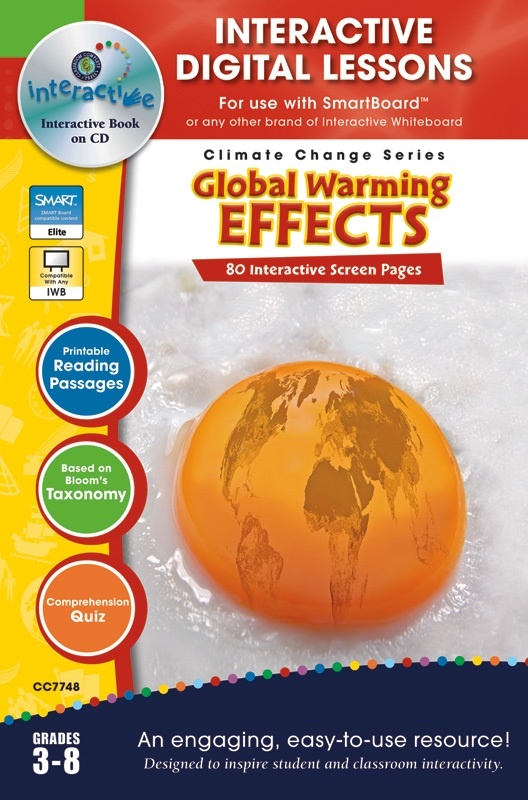 Classroom Complete IWB Software, Global Warming : Effects, Digital Lesson Plans, Grades: 3, 4, 5, 6, 7, 8