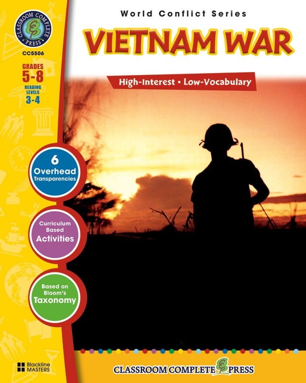 Classroom Complete Regular Education Social Studies Book: Vietnam War, Grades - 5, 6, 7, 8